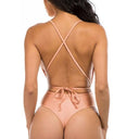 Sultry Waves: Crisscross Cut-Out One-Piece Swimsuit