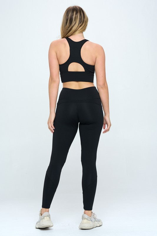 Two Piece Activewear Set with Cut-Out Detail Activewear Set   