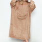 Double Take Pocketed Hooded Midi Lounge Dress Lounge Dress Mocha S/M