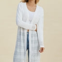 Double Take Open Front Longline Cardigan
