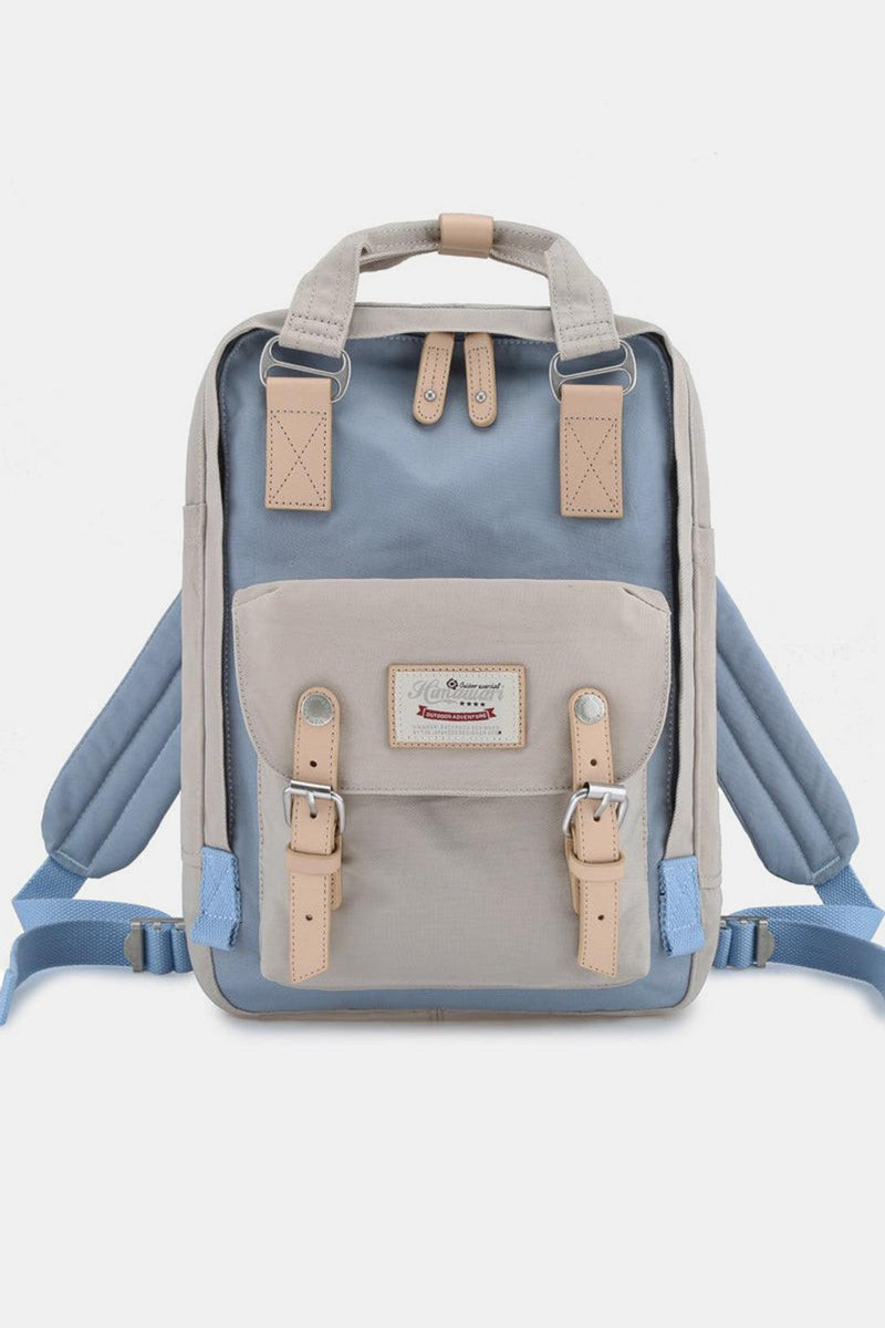 Himawari Contrast Waterproof Nylon Backpack Bag - Three Mad Hatters Mercantile 
