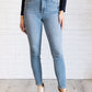 Justine High Rise Control Top Contrast Wash Skinny Jeans Womens