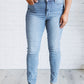 Justine High Rise Control Top Contrast Wash Skinny Jeans Womens