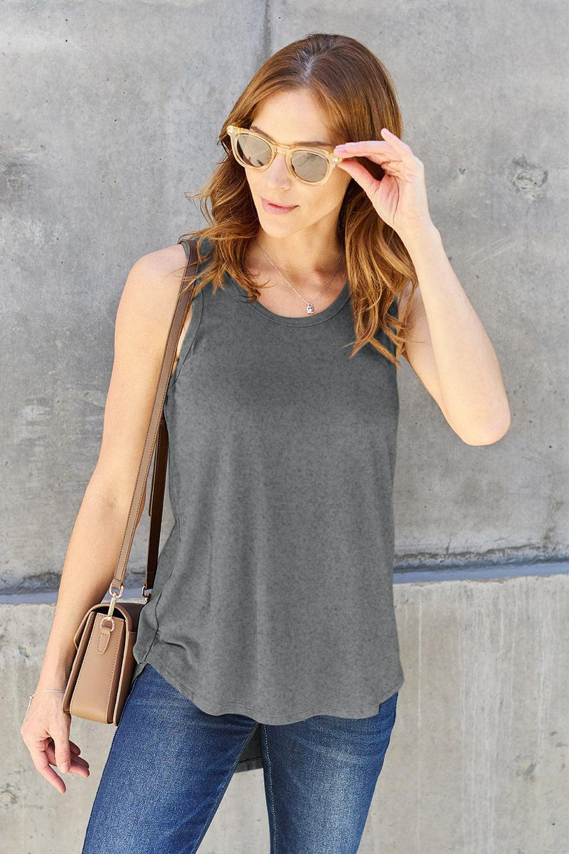 Basic Bae Full Size Round Neck Tank - Three Mad Hatters Mercantile 