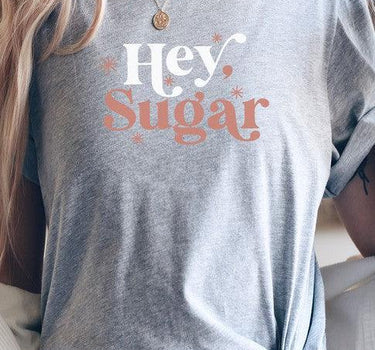 Hey Sugar Sparkle Valentines Day Graphic Tee