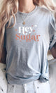 Hey Sugar Sparkle Valentines Day Graphic Tee T- Shirt Athletic Heather S 