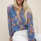 Floral chiffon blouse Womens Blouse   