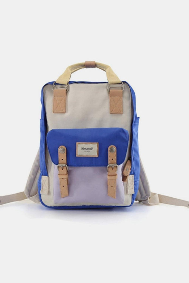 Himawari Contrast Waterproof Nylon Backpack Bag - Three Mad Hatters Mercantile 
