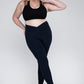 Plus Size V Waist Full Length Leggings Leggings   