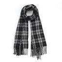 Cozy Chic: Two-Tone Plaid Fringe Scarf