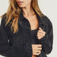 RISEN Distressed Long Sleeve Denim Jacket Womens Jacket