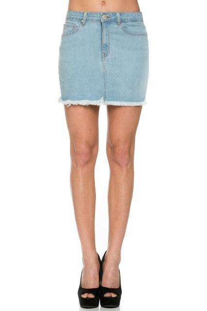 Denim Mini Skirt Denim Skirt Light Wash S