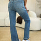 Judy Blue Full Size Mid Rise Destroyed Hem Distressed Jeans Womens Jeans   