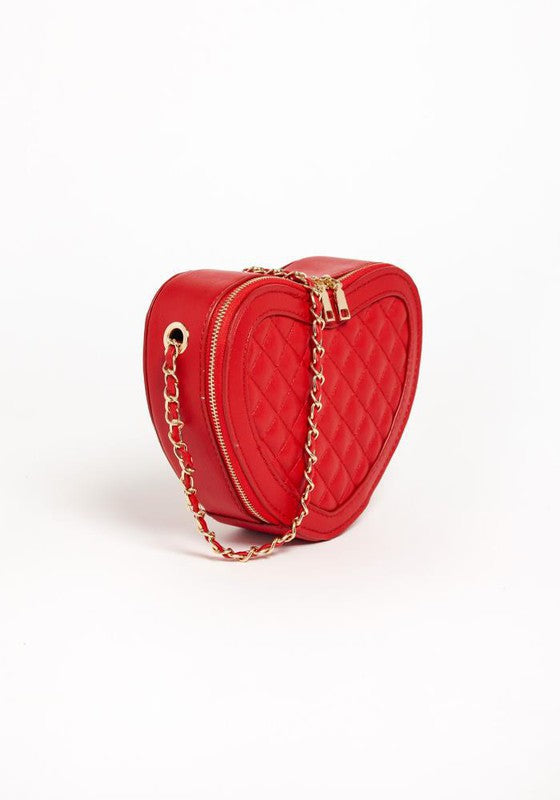 HEART SHAPED CROSSBODY BAG Crossbody Bag RED/ LMLM Os 