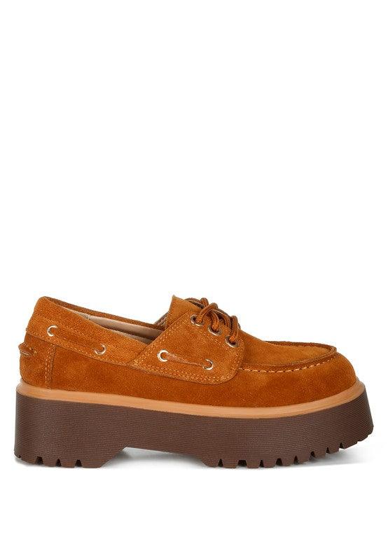 Cuckatoos Chunky Suede Oxford Loafers - Three Mad Hatters Mercantile 
