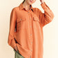 Davi & Dani Waffle-Knit Button Down Shirt Womens Button Down Shirt