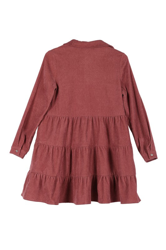 Corduroy tiered dress Womens Corduroy Dress   