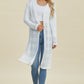 Double Take Open Front Longline Cardigan Cardigan