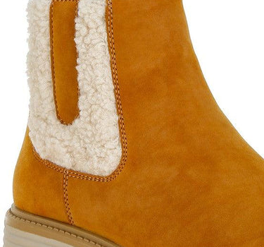 Mothman Faux Fur Detail Chunky Ankle Boots