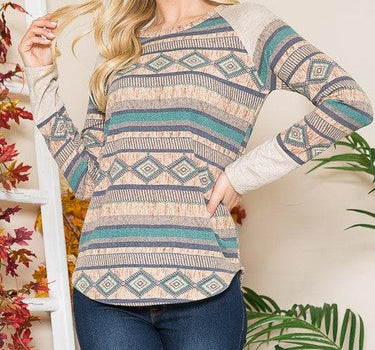 Tribal Print Sweater Knit