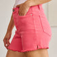 RFM Tummy Control High Waist Raw Hem Denim Shorts Womens Denim Shorts   