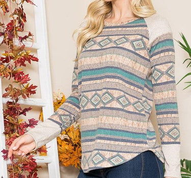 Tribal Print Sweater Knit