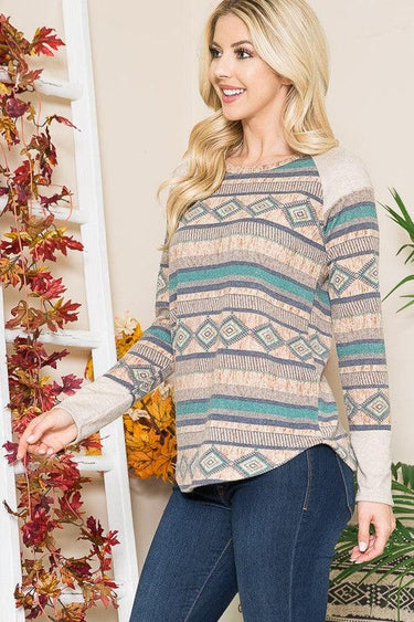 Tribal Print Sweater Knit