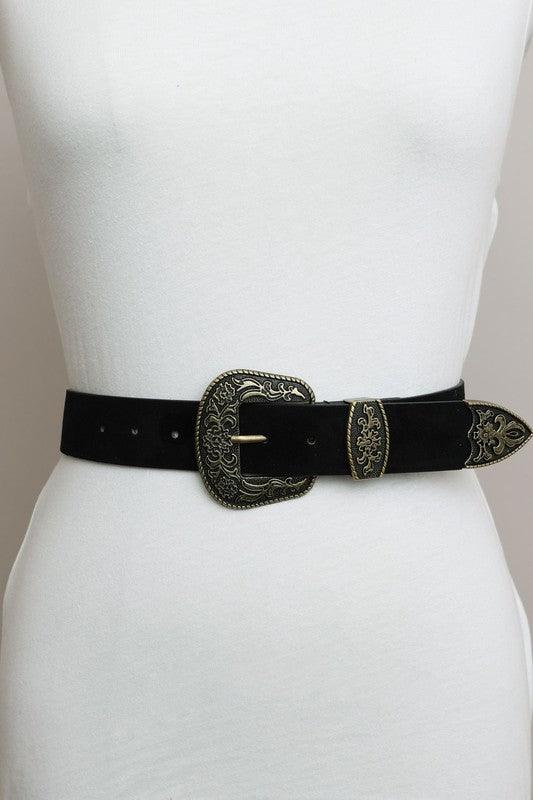 The Sara Western Buckle Belt - Three Mad Hatters Mercantile 