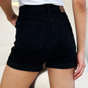 Judy Blue Full Size High Waist Tummy Control Cuffed Denim Shorts