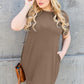 Basic Bae Full Size Round Neck Short Sleeve Dress with Pockets Womens Dresses   