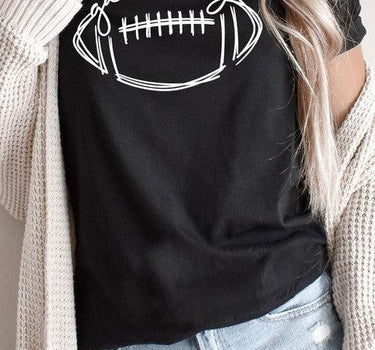 Cursive Football Game Day Graphic Tee