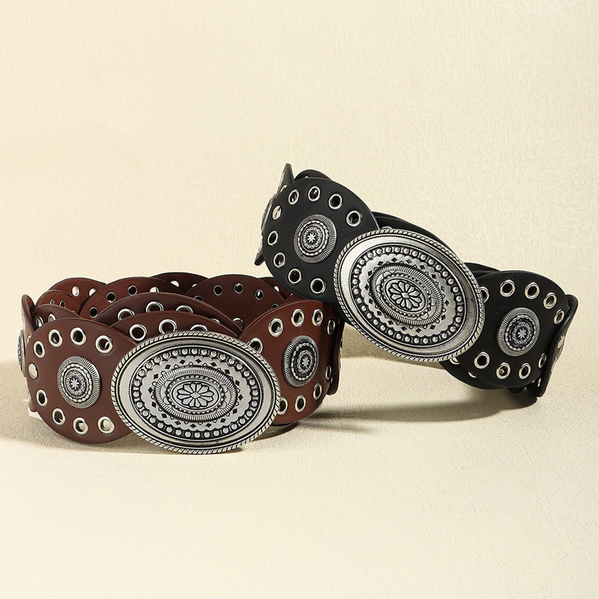 The Matteson Oval Concho Belt Womens Belt   