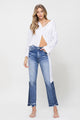 Super HIgh RIse Straight W/Side Blocking Panel Straight Leg Jeans TALLULAH SKYE 24 