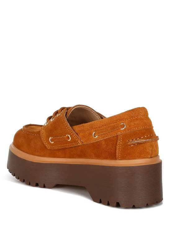 Cuckatoos Chunky Suede Oxford Loafers - Three Mad Hatters Mercantile 