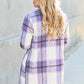 Double Take Plaid Button Up Lapel Collar Coat