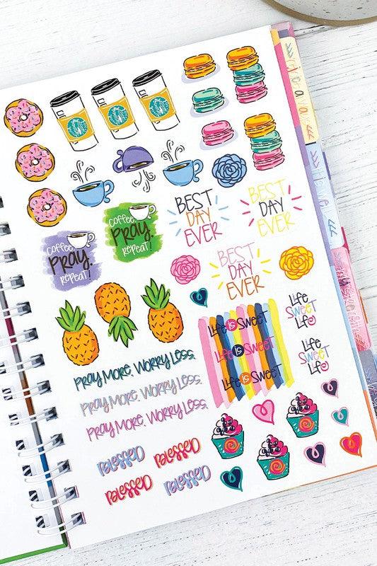 Faith-Based Gratitude Journal w Stickers 52-Week - Three Mad Hatters Mercantile 