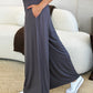 Double Take Full Size Smocked Wide Waistband Wide Leg Pants Womens Lounge Pants   