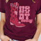 Howdy Honey XOXO Boots Valentines Graphic Tee Womens Graphic T-shirt Heather Maroon S 