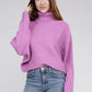 Viscose Dolman Sleeve Turtleneck Sweater Long Sleeve Blouse   