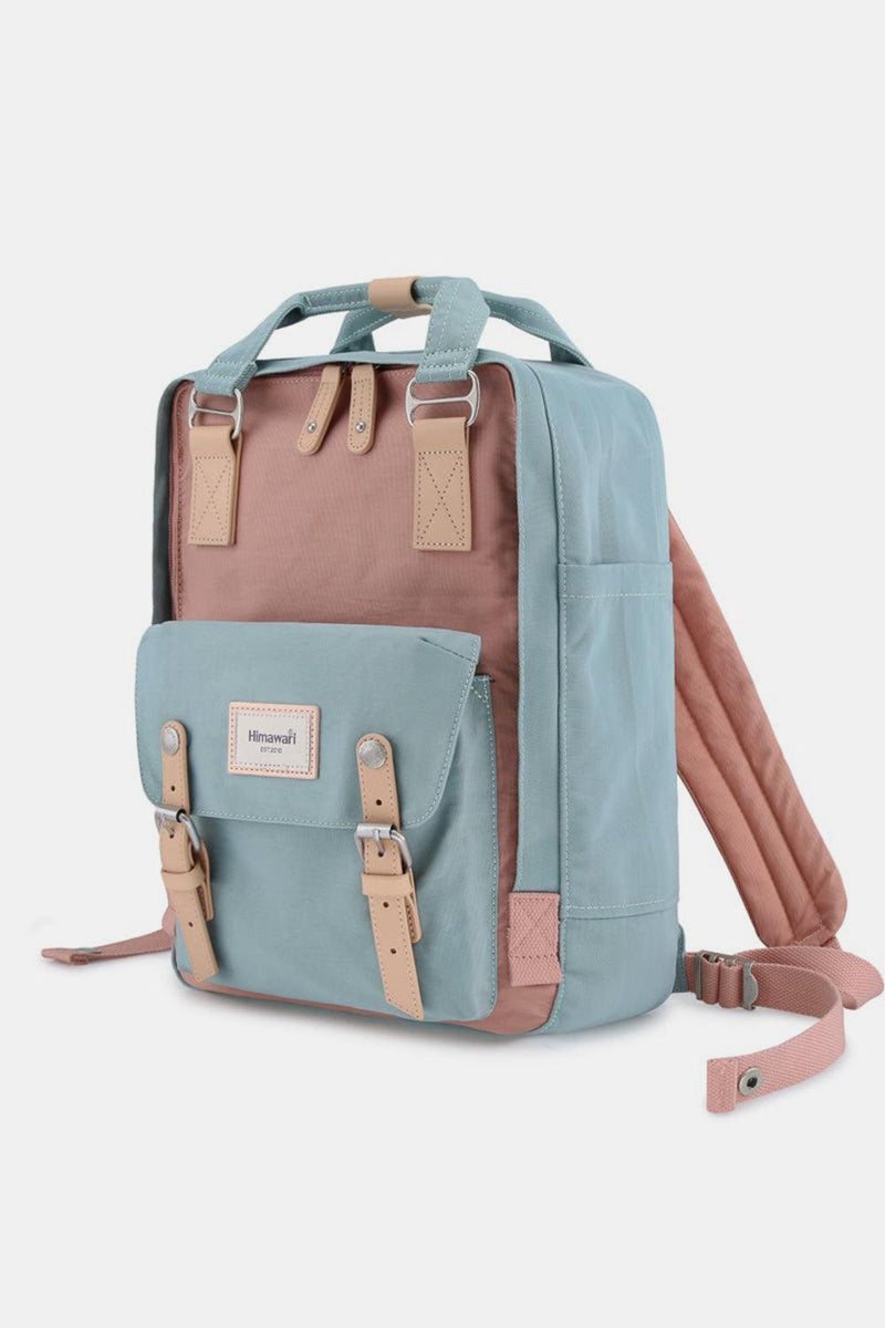 Himawari Contrast Waterproof Nylon Backpack Bag - Three Mad Hatters Mercantile 