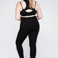 Plus Size V Waist Full Length Leggings Leggings   