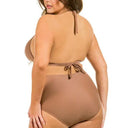 Curvy Two Piece High Waist with Ruched Front