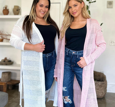 Double Take Open Front Longline Cardigan