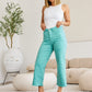 RFM Crop Chloe Tummy Control High Waist Raw Hem Jeans Denim   