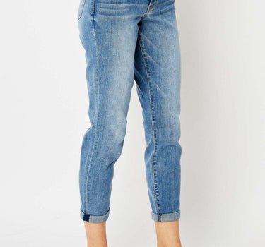 Judy Blue Cuffed Hem Slim Jeans