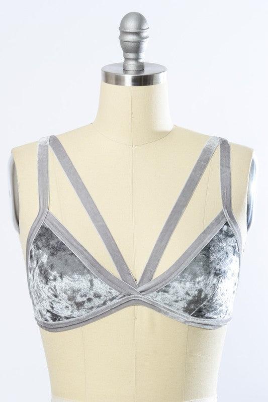 Crushed Velvet Bralette - Three Mad Hatters Mercantile 