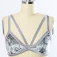 Crushed Velvet Bralette Womens Bralette Gray XS/S 