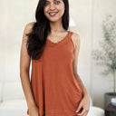 Basic Bae Lace Detail V-Neck Cutout Cami