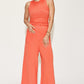 Basic Bae Full Size Ribbed Tank and Wide Leg Pants Set Womens Pant Set Orange S 