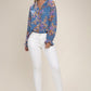 Floral chiffon blouse Womens Blouse   